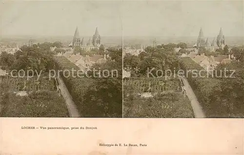 AK / Ansichtskarte  Loches_37_Indre-et-Loire Vue panoramique prise du Donjon 