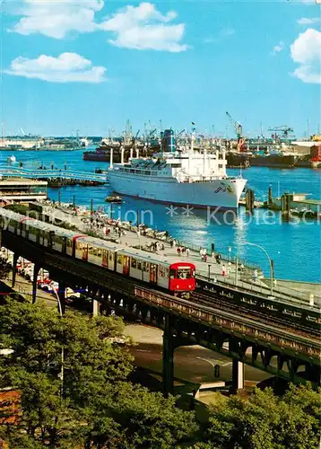 AK / Ansichtskarte  Strassenbahn_Tramway-- Hamburg Blick zur ueberseebruecke 