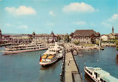 AK / Ansichtskarte  Schiffe_Binnenschifffahrt Bodensee Hafen Konstanz 