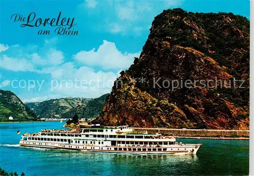 AK / Ansichtskarte  Schiffe_Binnenschifffahrt Die Loreley am Rhein 