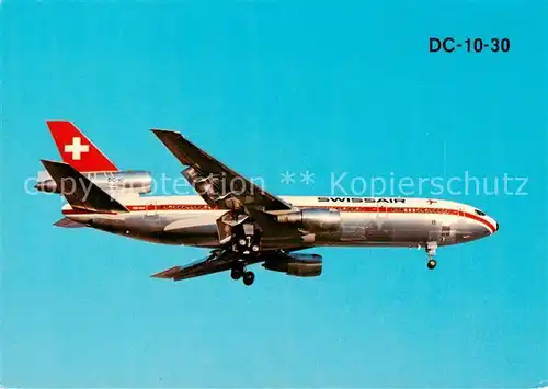 AK / Ansichtskarte  Flugzeuge_Zivil Swissair DC-10-30 Trijet 