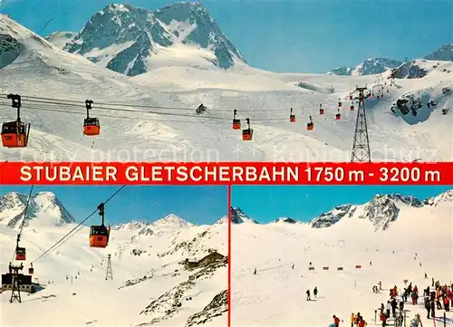 AK / Ansichtskarte  Seilbahn_Cable-Car_Telepherique Stubaier Gletscherbahn 