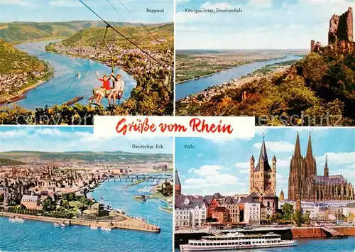 AK / Ansichtskarte  Sessellift_Chairlift_Telesiege Boppard Koenigswinter Koeln Deutsches Eck 