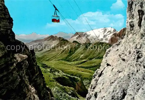 AK / Ansichtskarte  Seilbahn_Cable-Car_Telepherique Dolomiti Funivia Passo Pordoi 