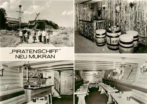 AK / Ansichtskarte  Sassnitz_Ostseebad_Ruegen Piratenschiff Neu Mukran Gastraeume Faesser Sassnitz_Ostseebad_Ruegen