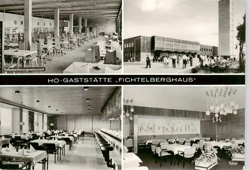 AK / Ansichtskarte  Oberwiesenthal_Erzgebirge HO Gaststaette Fichtelberghaus Selbstbedienungsrestaurant Grillrestaurant Salon Oberwiesenthal Erzgebirge