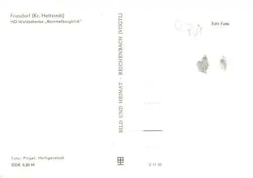 AK / Ansichtskarte  Friesdorf__Hettstedt_Wippra HO Waldschenke Rammelburgblick 