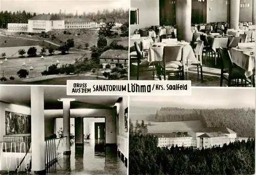 AK / Ansichtskarte  Saalfeld_Saale Sanatorium Loehma Panorama Speisesaal Flur  Saalfeld_Saale