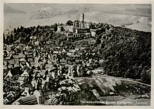 AK / Ansichtskarte  Koenigstein__Taunus Fliegeraufnahme mit Schloss 