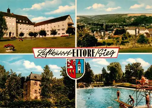 AK / Ansichtskarte 73892275 Eitorf Schloss Panorama Schwimmbad Eitorf