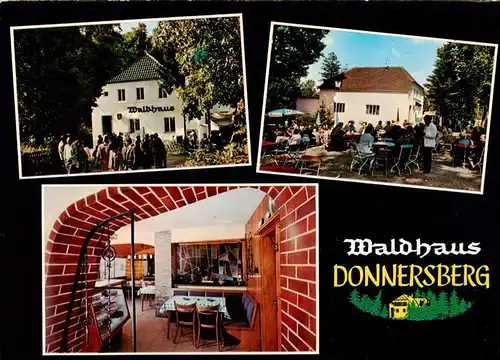 AK / Ansichtskarte 73892279 Dannenfels Waldhaus Donnersberg Gastraum Gartenwirtschaft Dannenfels