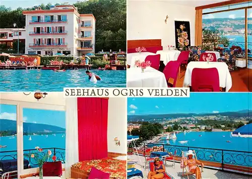 AK / Ansichtskarte  Velden__Woerthersee_AT Seehaus Ogri Gastraum Gaestezimmer Terrasse 