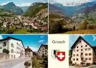 AK / Ansichtskarte  Gruesch_GR mit Klus und Graue Hoerner mit Schesalana Rosengarten Pfarrhaus Hotel Krone 