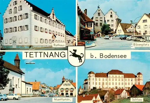 AK / Ansichtskarte 73892339 Tettnang Rathaus Baerenplatz Montfortstrasse Schloss Tettnang