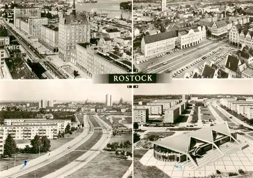 AK / Ansichtskarte  Rostock Lange Strasse und Stadthafen Suedstadt Ernst Thaelmann Platz Kosmos Gaststaette 