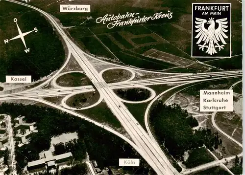 AK / Ansichtskarte  Autobahn Frankfurt am Main Kreuz  