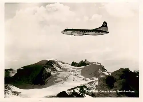 AK / Ansichtskarte  Flugzeuge_Zivil Swissair Convair ueber Gwaechtenhorn 