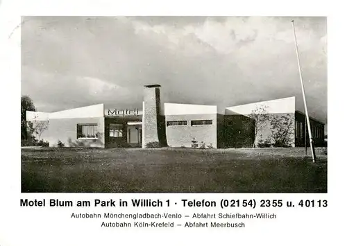 AK / Ansichtskarte 73892397 Autobahn Motel Blum am park Willich  