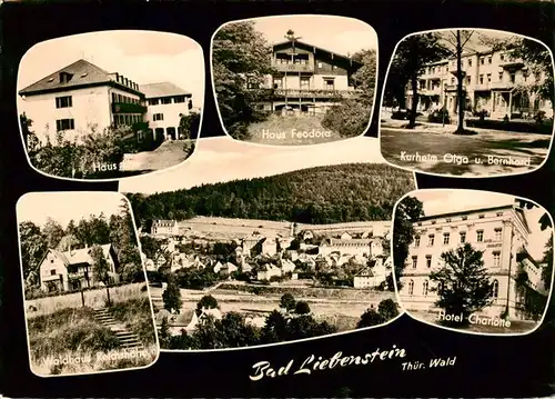 AK / Ansichtskarte  Bad_Liebenstein Haus Else Haus Feodora Kurheim Olga und Bernhard Waldhaus Reichshof Panorama Hotel Charlotte Bad_Liebenstein