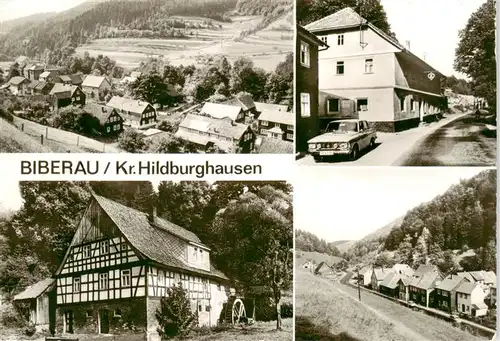 AK / Ansichtskarte  Biberau_Schleusegrund_Thueringen Teilansicht Gasthaus Zum goldenen Engel Rote Muehle im Bibergrund Teilansicht 