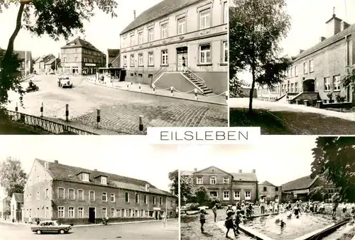 AK / Ansichtskarte 73892469 Eilsleben Ernst Thaelmann Strasse Oberschule Konsum Gaststaette Kindergarten Eilsleben
