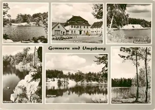 AK / Ansichtskarte  Gommern Edersee Rathaus Kolumbussee Silbersee Koenigsee Giselasee Gommern