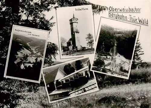 AK / Ansichtskarte  Oberweissbach Oberweissbacher Bergbahn Obstfelderschmiede Froebelturm Talstation Oberweissbach