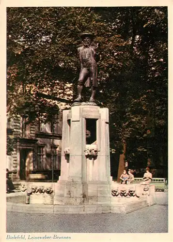 AK / Ansichtskarte  Bielefeld Leineweber Brunnen Bielefeld