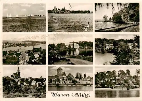 AK / Ansichtskarte  Waren_Mueritz Panorama Stadtansichten Uferpartie an der Mueritz Mecklenburgische Seenplatte Waren Mueritz