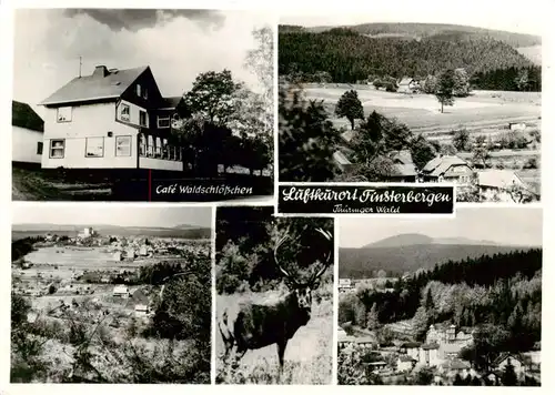 AK / Ansichtskarte  Finsterbergen_Bad Panorama Thueringer Wald Café Waldschloesschen Hirsch Finsterbergen_Bad