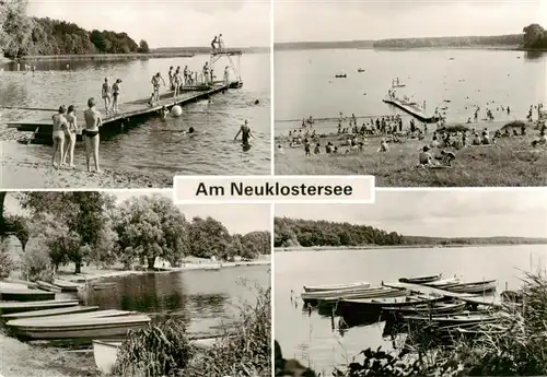 AK / Ansichtskarte  Neukloster_Mecklenburg Am Neuklostersee Badesteeg Bootsanleger Neukloster_Mecklenburg