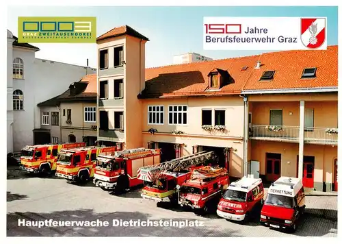 AK / Ansichtskarte 73892590 Feuerwehr_Fire-Brigade_Pompiers_Bomberos Granz Hauptfeuerwache Dietrichsteinplatz 