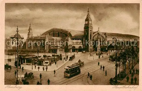 AK / Ansichtskarte  Strassenbahn_Tramway-- Hamburg 