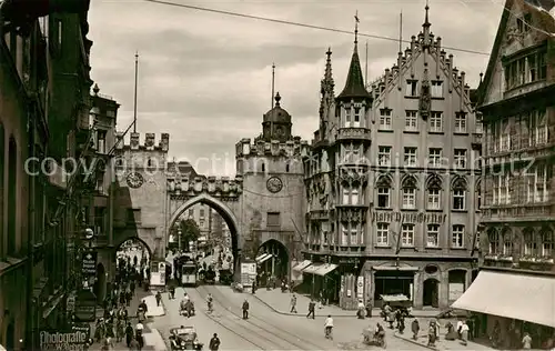 AK / Ansichtskarte  Strassenbahn_Tramway-- Muenchen Karlstor 