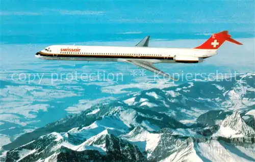 AK / Ansichtskarte 73892673 Flugzeuge_Zivil Swissair McDonnell-Douglas MD-81 