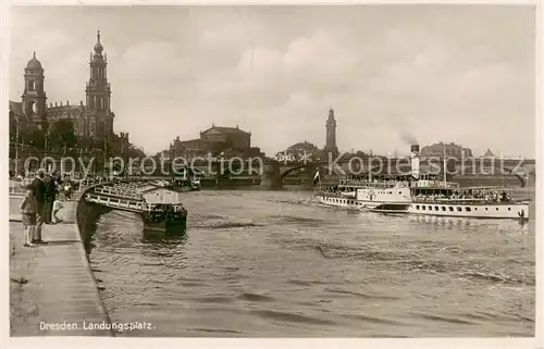 AK / Ansichtskarte  Schiffe_Ships_Navires Dresden Landungsplatz 