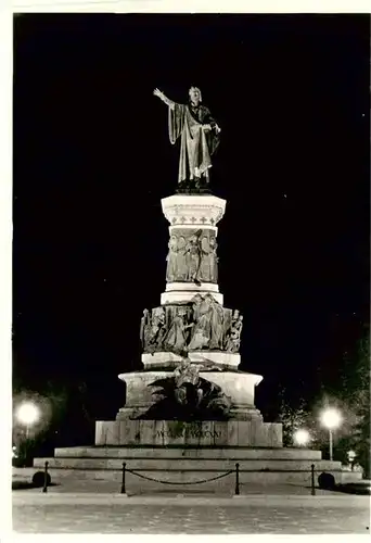 AK / Ansichtskarte  Trento_Trient_Trentino-Alto Adige_IT Monumento a Dante notturno 