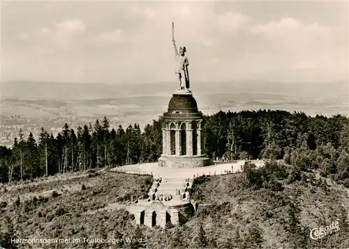 AK / Ansichtskarte 73892758 Teutoburgerwald Herrmannsdenkmal Fliegeraufnahme Teutoburgerwald