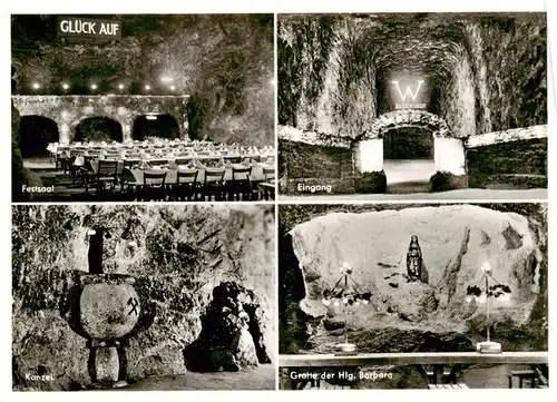 AK / Ansichtskarte  Bad_Friedrichshall Staatl Saline Friedrichshall Schacht Koenig Wilhelm II Festsaal Eingang Kanzel Grotte der Hl Barbara Bad_Friedrichshall