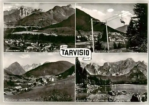 AK / Ansichtskarte  Tarvisio_Udine_IT Panorama Seggiovia del Priesnig Stazione centrale Secondo Lago di Fusine in Val Romana 