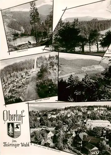 AK / Ansichtskarte  Oberhof__Thueringen Pfanntalteich Thueringen Schanze Haus der Freundschaft Panorama Die Luetsch 