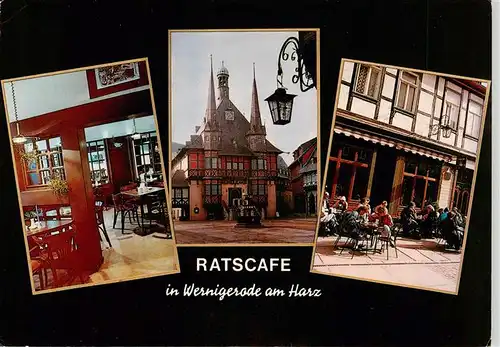 AK / Ansichtskarte  Wernigerode_Harz Ratscafe Wernigerode Gaststube Strassencafe Wernigerode Harz