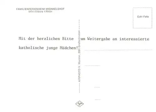 AK / Ansichtskarte 73892878 Hilders_Rhoen Familienferienheim Michaelshof Hilders Rhoen