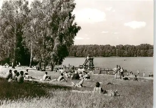 AK / Ansichtskarte  Flecken_Zechlin_Rheinsberg Strandbad am Grossen Zechliner See 