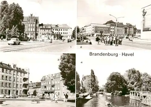 AK / Ansichtskarte  Brandenburg__Havel Puschkinplatz Im Stadtzentrum Altstaedtischer Markt Schleuse 