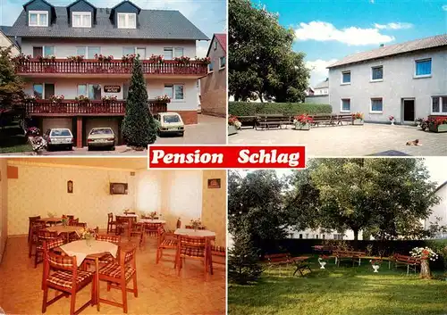 AK / Ansichtskarte 73892917 Thalau Pension Schlag Gastraum Gartenterrasse Thalau