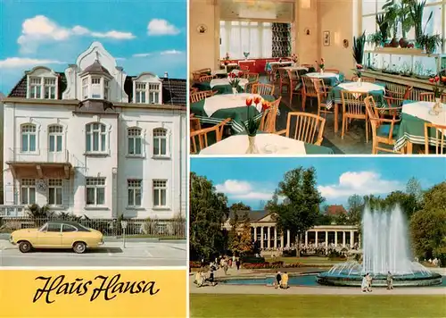 AK / Ansichtskarte  Bad_Oeynhausen Haus Hansa Hotel Pension Diaethaus Gaststube Kurpark Bad_Oeynhausen