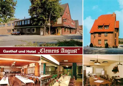 AK / Ansichtskarte  Davensberg_Ascheberg Gasthof Hotel Clemens August Gastraeume Kegelbahn 