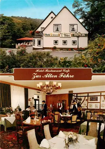 AK / Ansichtskarte 73892954 Lohmar Hotel Restaurant Cafe Zur Alten Faehre Gastraum Lohmar