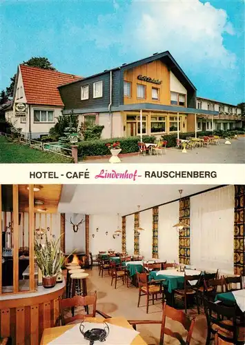 AK / Ansichtskarte 73892963 Rauschenberg_Hessen Hotel Cafe Lindenhof Gastraum Bar Rauschenberg Hessen